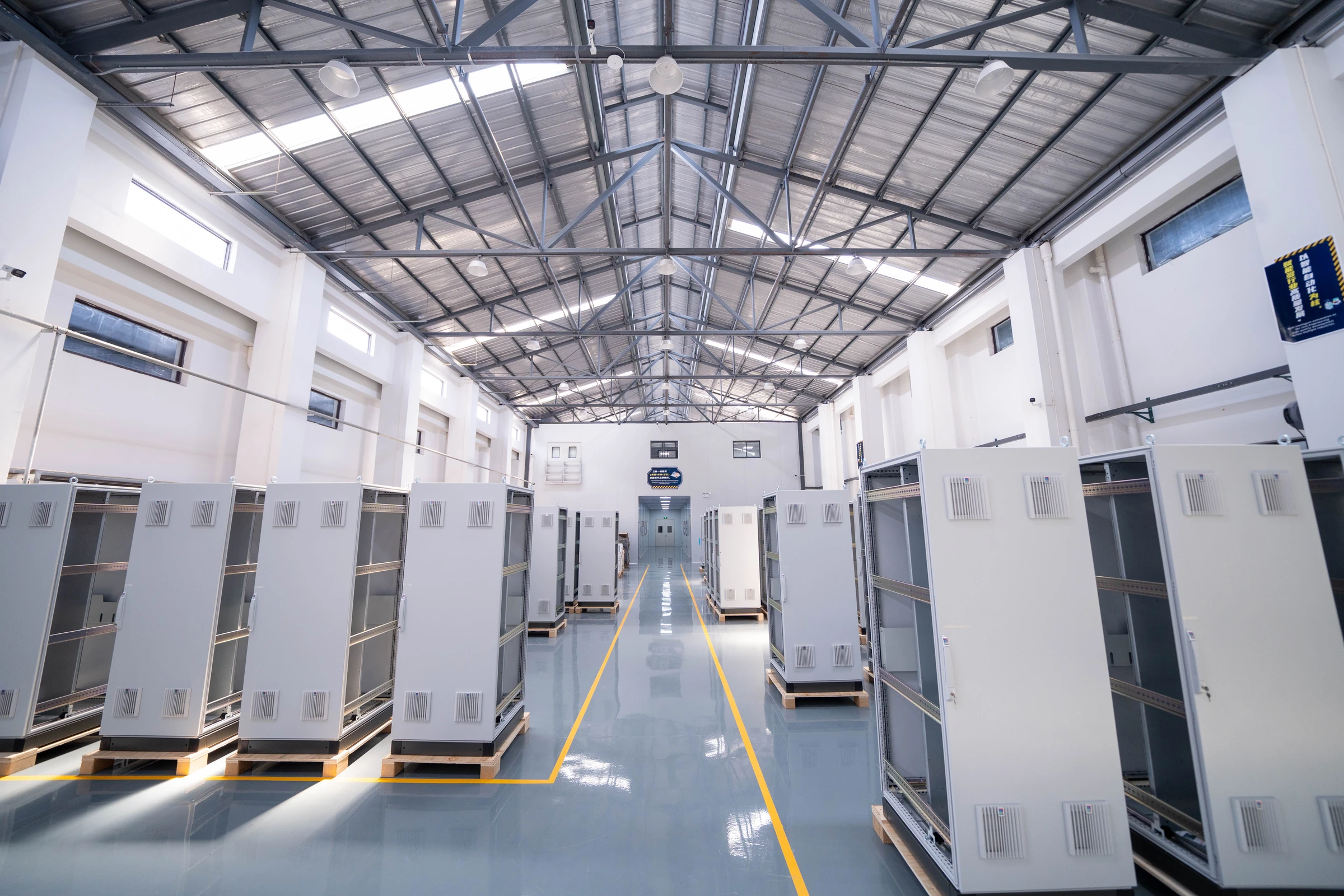 Control cabinet integration workshop with completed system cabinets