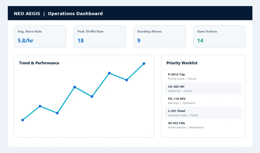 NEO AEGIS operations dashboard